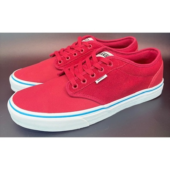 Vans Atwood Tectuff Chili Pepper Red Low Top Canvas Suede Sneakers mens size 11 - Picture 1 of 8